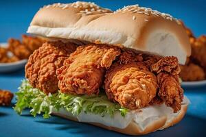 AI generated Crispy Chicken Sandwich Deluxe photo