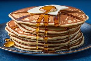 AI generated Blue Plate Special Pancake Breakfast photo