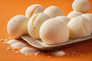 AI generated Asian Style Soft White Steamed Bun photo