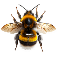 AI generated honey bee isolated on transparent background ,bumblebee png ,generative ai