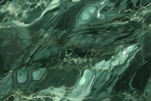 AI generated seamless green marble texture with black and white veins, neural network generated image photo