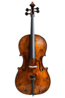 AI generated cello isolated on transparent background ,violin front view ,generative ai png