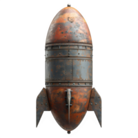AI generated missile bullet isolated on transparent background ,generative ai png