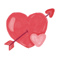 valentine vattenfärg stil png