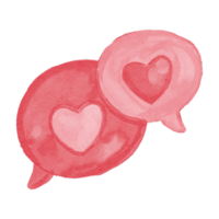 Valentinstag Plaudern Aquarell Stil png