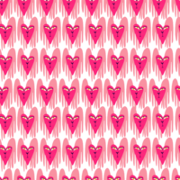 Cool strange hearts pattern. Bright Valentine's Day pattern with angels hearts png