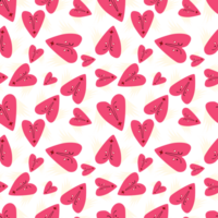 Bright Valentines Day seamless pattern with cool angels hearts. png