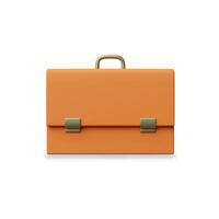 3d rendering of briefcase with white background photo