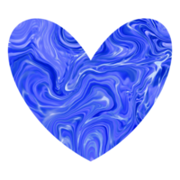 blauw glanzend marmeren hart.design voor Valentijnsdag png