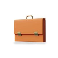 3d rendering of briefcase with white background photo