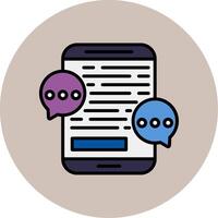 Mobile Chat Vector Icon