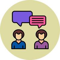 Couple Chat Vector Icon