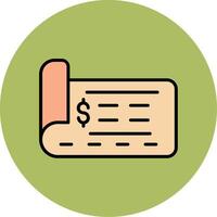 Bank Check Vector Icon