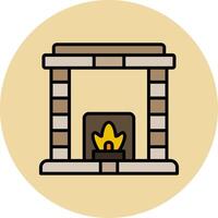 Fireplace Vector Icon