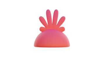 a pink hand with a pink glove on it png