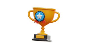 a golden trophy cup on a transparent background png