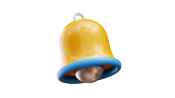 ein Gelb Glocke mit ein Blau Griff auf ein transparent Hintergrund png