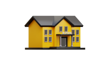 school house icon on transparent background png