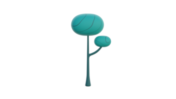 a blue tree with two balls on it png