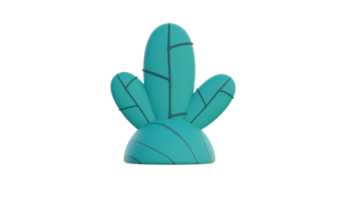 un cactus figurilla en un transparente antecedentes png