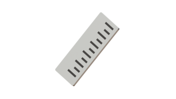 a ruler icon in isometric style on a transparent background png