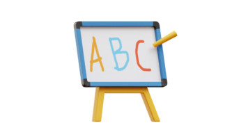 ABC auf ein Whiteboard png herunterladen