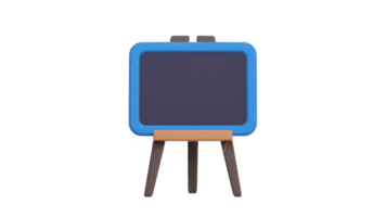 a blue easel with a blackboard on it png