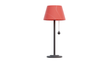 a red lamp on a black stand png