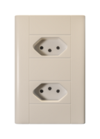 Type N electrical power socket standard for Brazil and South Africa 3d render png