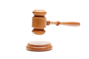 AI generated Judge gavel isolated on transparent background png