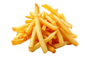 AI generated French fries isolated on transparent background, Fried potato png