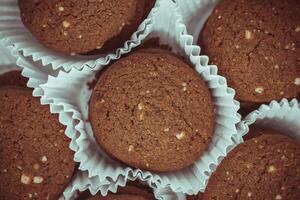 Traditional chocolate cashew butter cookies photo