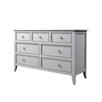 AI generated Double Dresser. Scandinavian modern minimalist style. Transparent background, isolated image. png