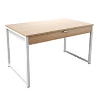 AI generated Computer Desk. Scandinavian modern minimalist style. Transparent background, isolated image. png