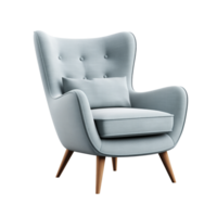 ai gegenereerd fauteuil. Scandinavisch modern minimalistische stijl. transparant achtergrond, geïsoleerd afbeelding. png