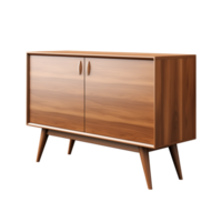 AI generated Console Cabinet. Scandinavian modern minimalist style. Transparent background, isolated image. png