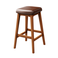 AI generated Bar stool. Scandinavian modern minimalist style. Transparent background, isolated image. png