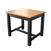 AI generated Height Table. Scandinavian modern minimalist style. Transparent background, isolated image. png