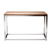 AI generated Console Table. Scandinavian modern minimalist style. Transparent background, isolated image. png