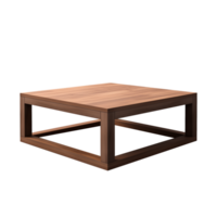 AI generated Coffee Table. Scandinavian modern minimalist style. Transparent background, isolated image. png