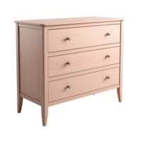 AI generated Dresser. Scandinavian modern minimalist style. Transparent background, isolated image. png