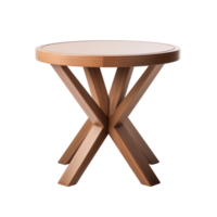 AI generated End Table. Scandinavian modern minimalist style. Transparent background, isolated image. png