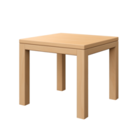 AI generated End Table. Scandinavian modern minimalist style. Transparent background, isolated image. png