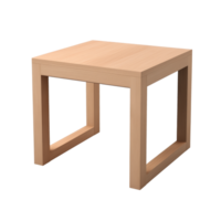 AI generated End Table. Scandinavian modern minimalist style. Transparent background, isolated image. png