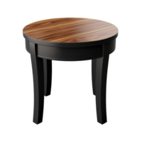 AI generated End Table. Scandinavian modern minimalist style. Transparent background, isolated image. png