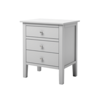 AI generated Bedside Table. Scandinavian modern minimalist style. Transparent background, isolated image. png