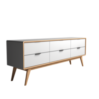 ai gerado console gabinete. escandinavo moderno minimalista estilo. transparente fundo, isolado imagem. png