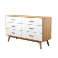 AI generated Dresser. Scandinavian modern minimalist style. Transparent background, isolated image. png