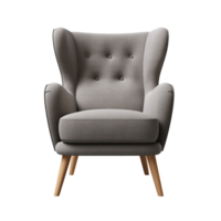 AI generated Armchair. Scandinavian modern minimalist style. Transparent background, isolated image. png