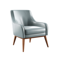 AI generated Accent Chair. Scandinavian modern minimalist style. Transparent background, isolated image. png